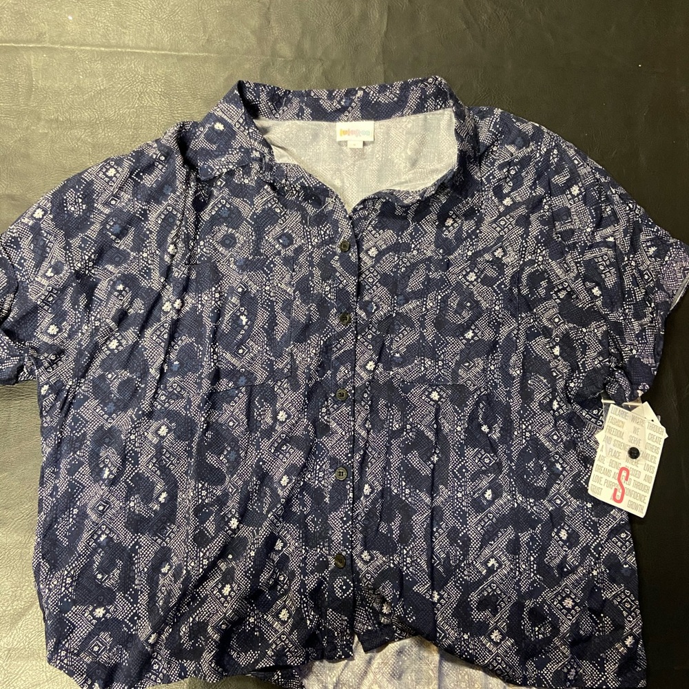 Lularoe Amy Small NWT Navy/White Leopard